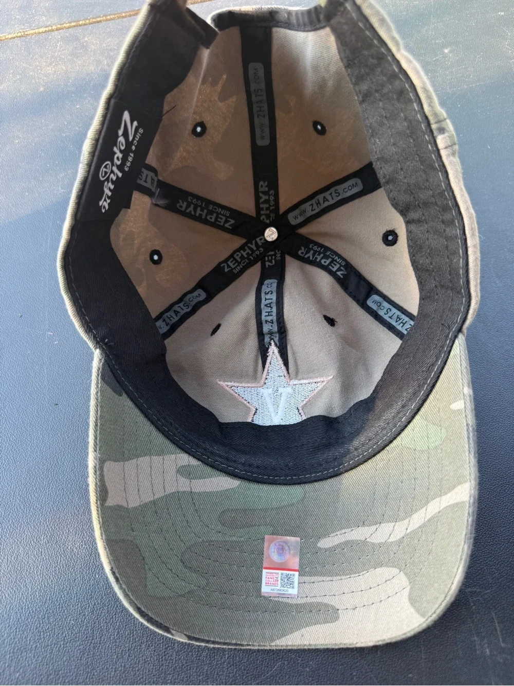 Zephyr Vanderbilt Camo Cap with Star Logo